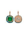 cercei Tirisi Jewelry Doha din aur 18 kt cu smarald si topaz TE9294EM-P