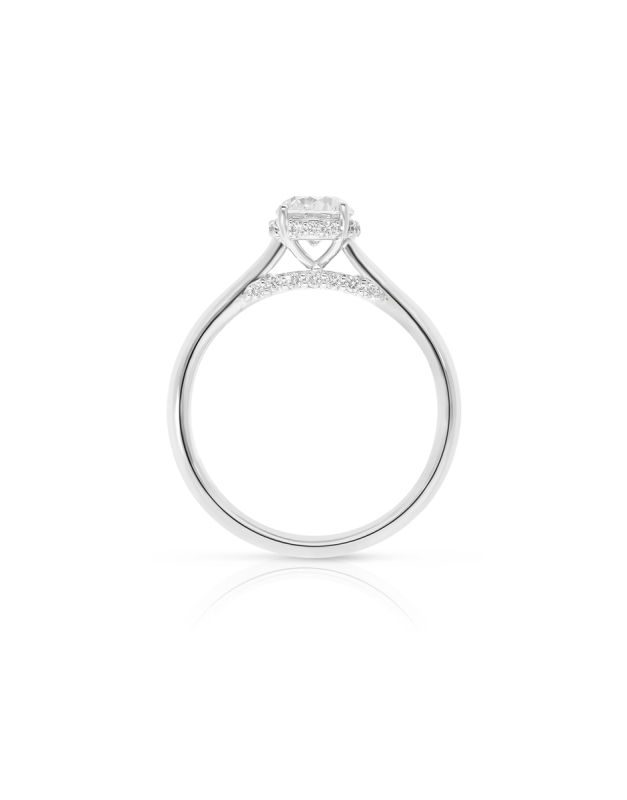 inel de logodna aur 18 kt solitaire cu diamante AS022-W-0.86CT