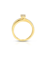 inel de logodna aur 14 kt baguette pave cu diamante RG102732-214-Y