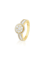 inel de logodna aur 14 kt bouquet pave cu diamante RG097613-214-Y