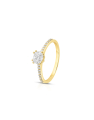 inel de logodna aur 18 kt solitaire pave cu diamante RG101668-218-Y