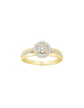 inel de logodna aur 14 kt bouquet pave cu diamante Q20083H