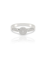 inel de logodna aur 14 kt bouquet pave cu diamante FS6715-W