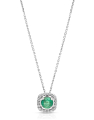 colier aur 14 kt cu diamante si smarald PD097782-114-SM-W