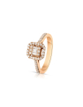 inel de logodna aur 14 kt baguette pave cu diamante RG100693-314-P