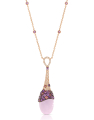 colier Tirisi Jewelry Doha aur 18 kt cu diamante si ametist TP9148AM-P