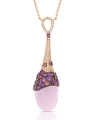 colier Tirisi Jewelry Doha aur 18 kt cu diamante si ametist TP9148AM-P