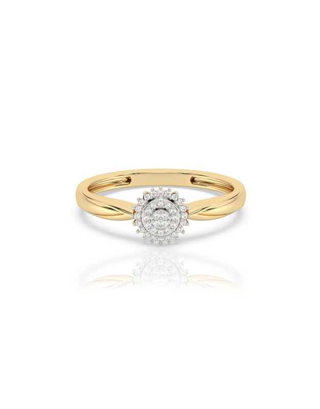 inel de logodna aur 14 kt halo cu diamante SJ00116RF0008-Y