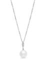 colier Mikimoto Basic aur 18 kt cu diamante si perla de cultura PPL10383N-DW