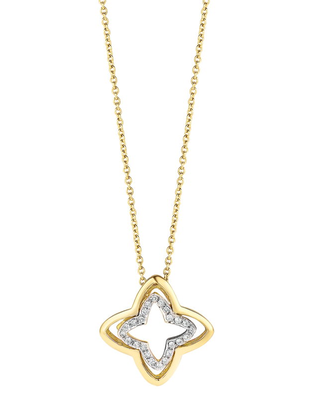 Coliere Tirisi Jewelry Seoul Flower Due aur 18 kt cu diamante TN2115D-Y