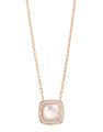 colier Tirisi Jewelry Milano aur 18 kt cu diamante si cuart alb TP9186WQ-P