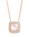 colier Tirisi Jewelry Milano aur 18 kt cu diamante si cuart alb TP9186WQ-P