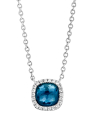 colier Tirisi Jewelry Milano aur 18 kt cu diamante si topaz london TP9152LBT-W