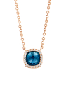 colier Tirisi Jewelry Milano aur 18 kt cu diamante si topaz london TP9152LBT-P