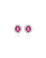 cercei Comete Gold Fantasia Di Topazio roz stud cu diamante ORB1037