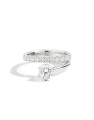 inel de logodna Recarlo Anniversary aur 18 kt solitaire pave cu diamant R01SF014-048-14-W