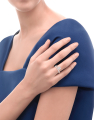 inel de logodna Recarlo Anniversary aur 18 kt solitaire pave cu diamant R01SF014-048-14-W