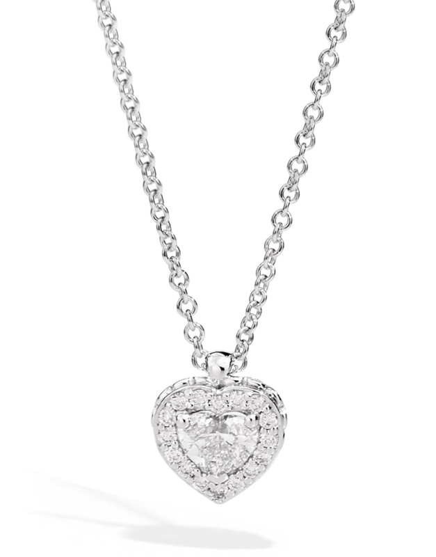 Coliere Recarlo Anniversary aur 18 kt inima cu diamante P67SC002-023-45-W
