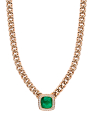 colier Tirisi Jewelry Milano Tre aur 18 kt cu diamante si smarald TN2155-1EM-P