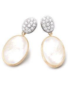 Marco Bicego Siviglia aur 18 kt stud lung Mother of Pearl si diamante 