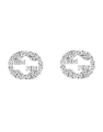 cercei Gucci Interlocking G aur 18 kt cu diamante YBD729408003-W