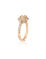 inel de logodna aur 14 kt bouquet pave cu diamante RG100897-314-P