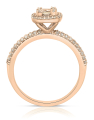 inel de logodna aur 14 kt baguette pave cu diamante RG103883-314-P