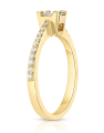 inel de logodna aur 14 kt baguette pave cu diamante RG101983-214-Y