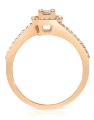 inel de logodna aur 14 kt baguette pave cu diamante RG101986-314-P