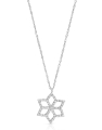 colier aur 14 kt floare cu diamante PD098244-114-W