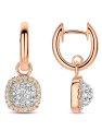 cercei Tirisi Jewelry Milano aur 18 kt rotunzi cu diamante TE9324D-P