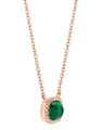 colier Tirisi Jewelry Milano aur 18 kt cu diamante si malachit TP9152MC-P