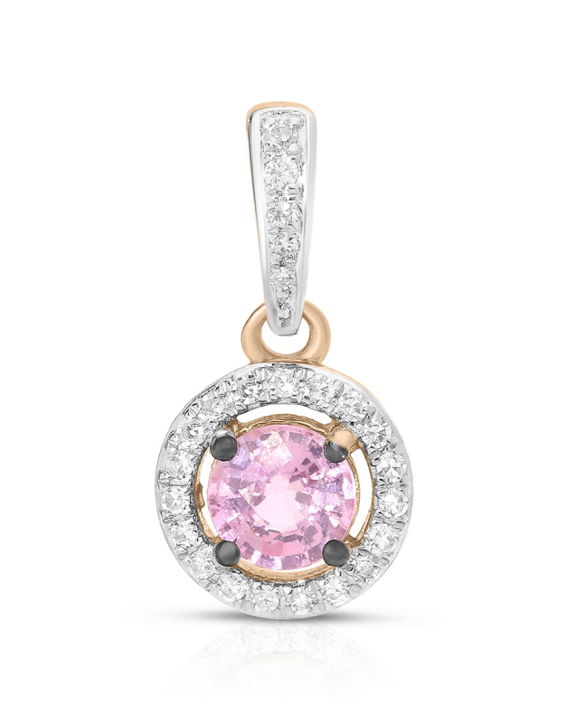 Pandantive Vida aur 18 kt cu diamante si safir roz 71543S-PS8RV