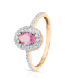 inel Vida aur 18 kt cu diamante si safir roz 60502Q-PS8RP