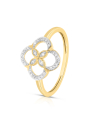 inel aur 14 kt floare cu diamante EU10535RF0006-Y