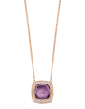colier Tirisi Jewelry Milano aur 18 kt cu diamante si ametist TP9186AMH-P
