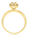 inel de logodna aur 14 kt baguette cu diamante RG103884-214-Y