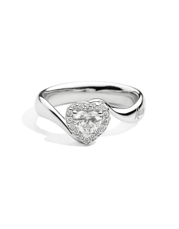 Inele de logodna Recarlo Anniversary aur 18 kt inima cu diamante R67SC002-023-13-W